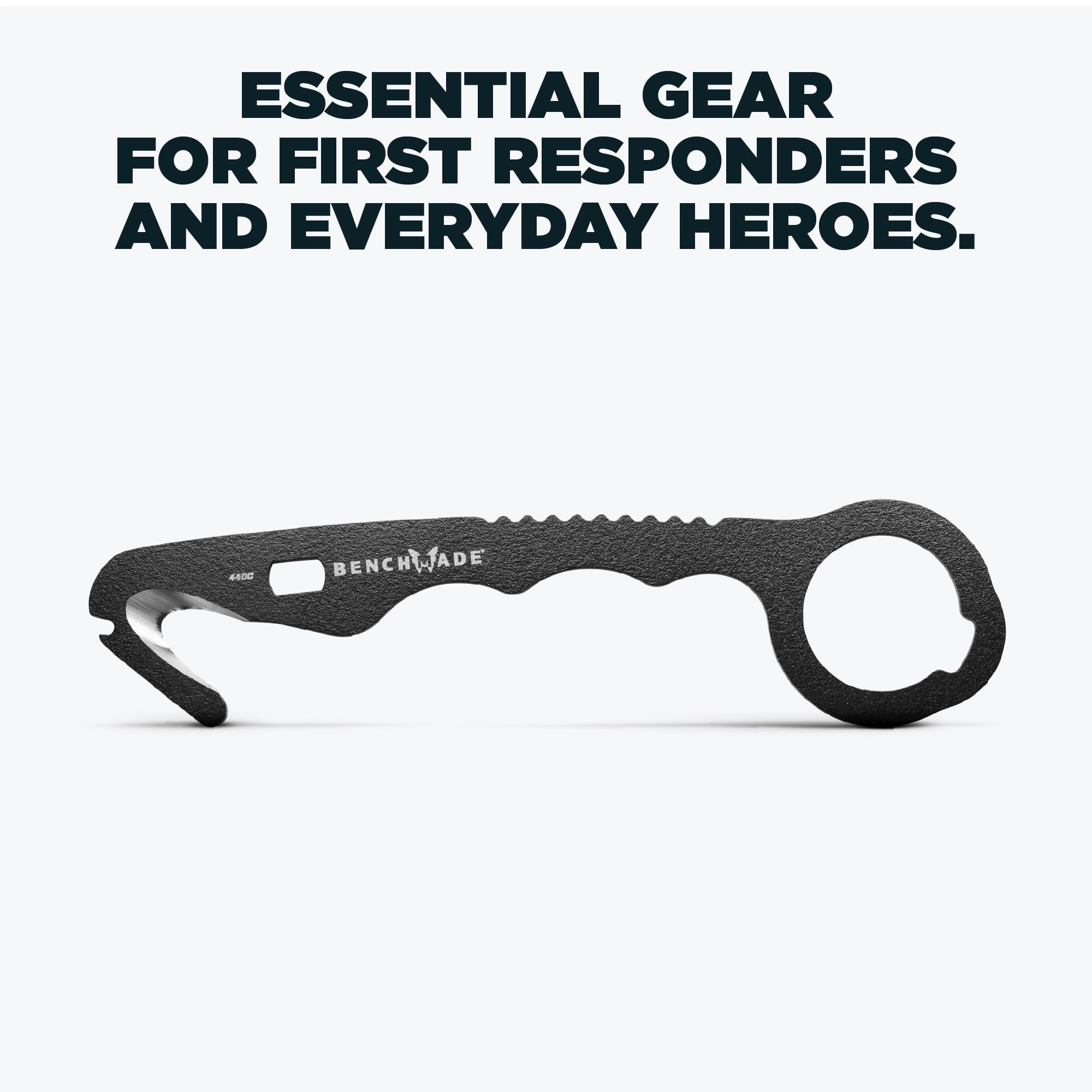 Benchmade - Hook Safety Cutter and O2 Wrench for Rescue and Tactical Use with Black 440C Handle (8 BLKWMED) - Image 6