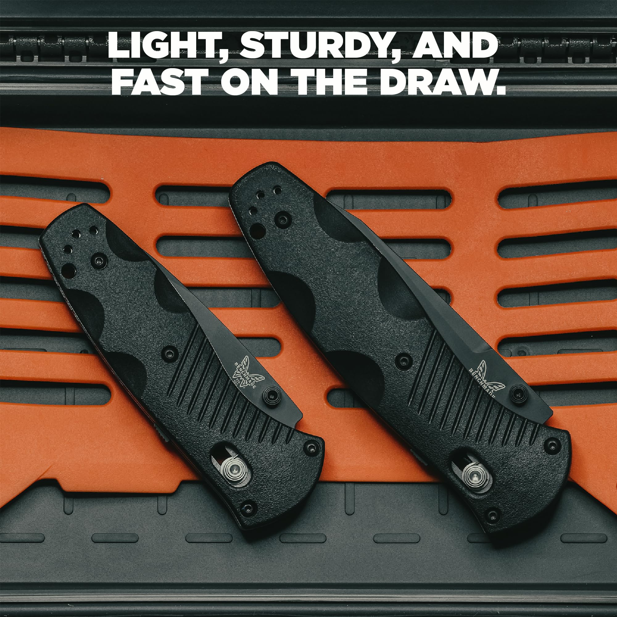 Benchmade - Mini Barrage 585 EDC Knife, Drop-point Blade with Black Valox Handle (585) - Image 7